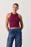 AMAYA FITTED CROP RIB TANK