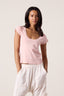 Gia Fitted U Neck Baby Rib Tee