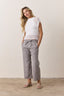 Akari Crop Linen Cotton Tie Pant
