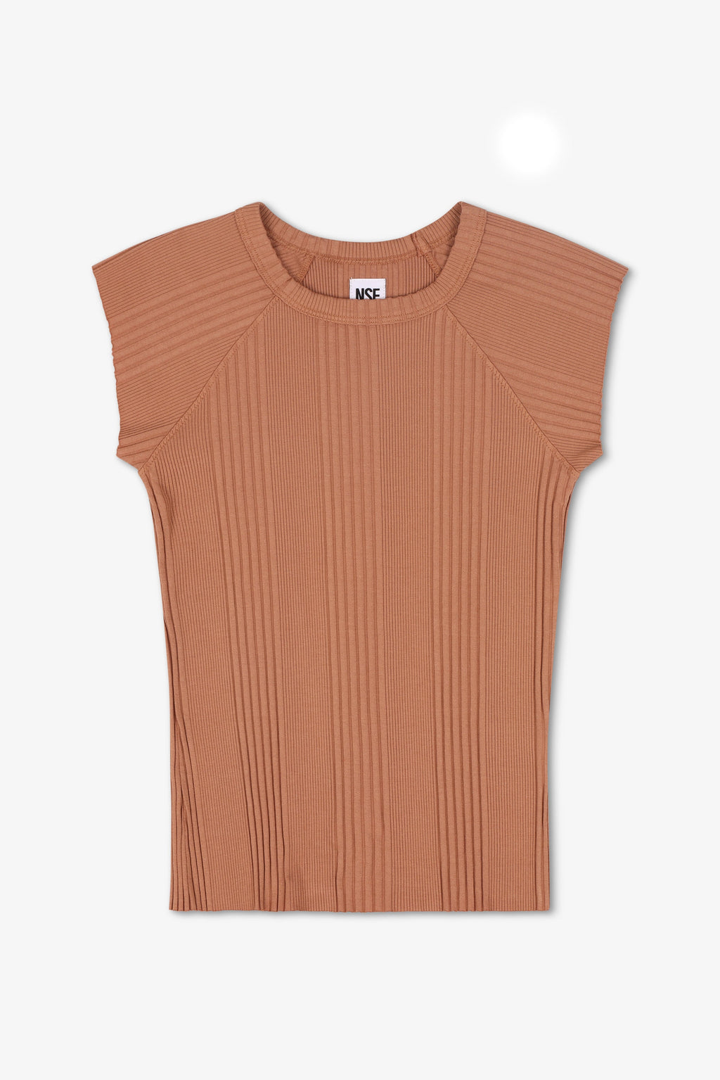 CHLOE FITTED VARIEGATED RIB TEE