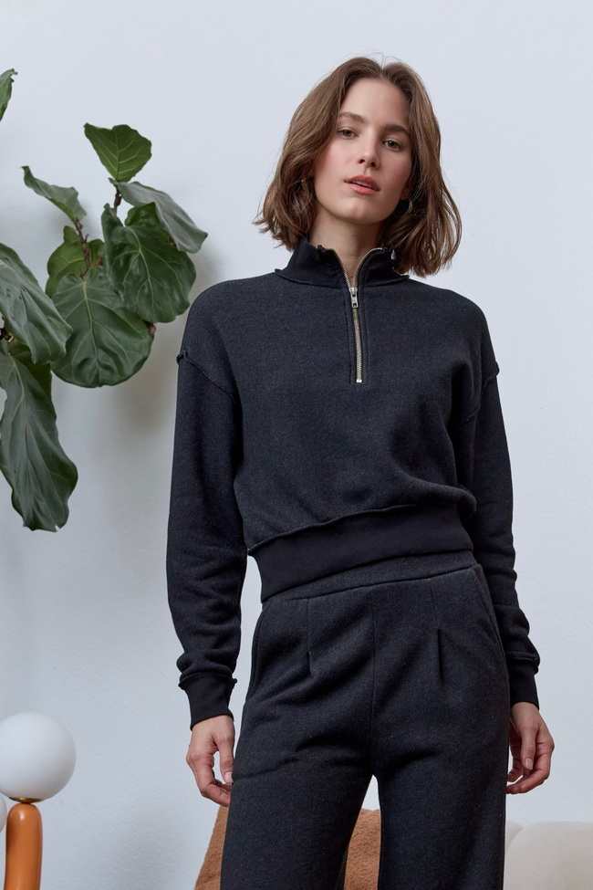 Tova Cloud Fleece Half Zip Sweatshirt Hover Image
