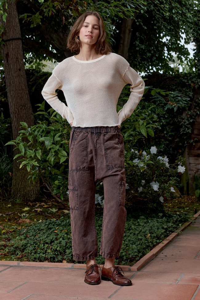 Shailey Paperbag Waist Linen Cotton Pant Main Image