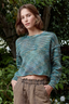 Livia Painted Cotton Crew Sweater