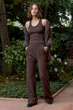 Violet Fitted Baby Rib U Tank