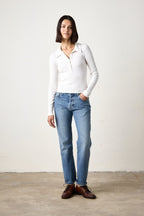 ALI FITTED VARIEGATED RIB POLO