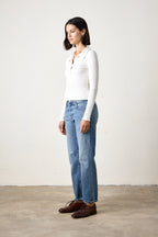 ALI FITTED VARIEGATED RIB POLO