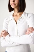 ALI FITTED VARIEGATED RIB POLO