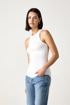 ALEXA FITTED VARIEGATED RIB TANK