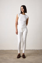 CHLOE FITTED VARIEGATED RIB TEE