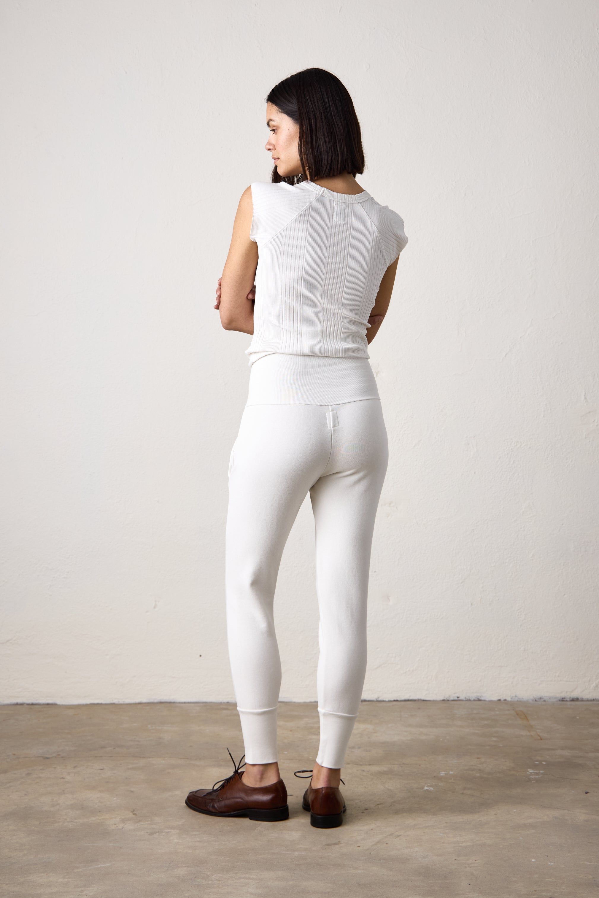 CHLOE FITTED VARIEGATED RIB TEE