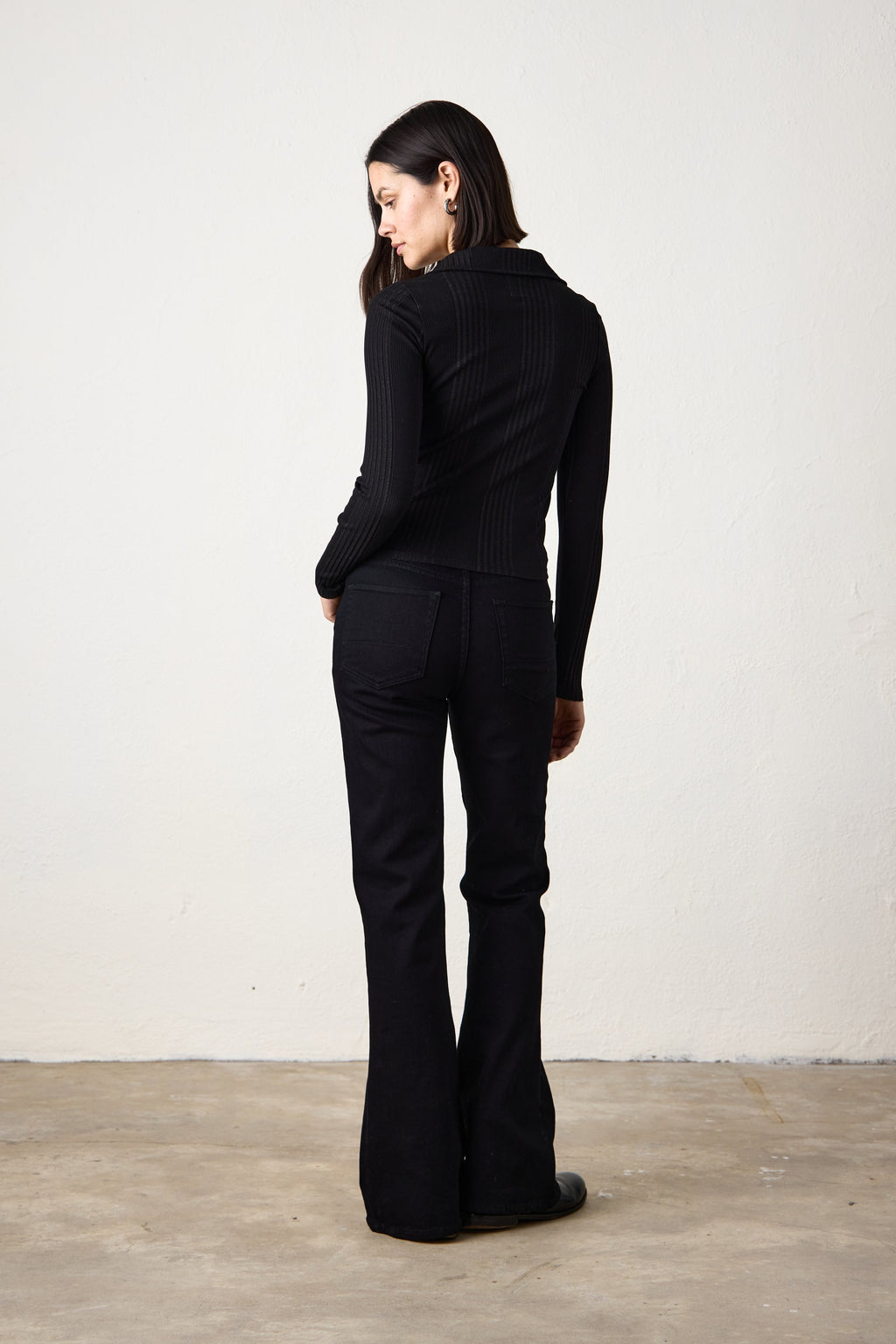 ALI FITTED VARIEGATED RIB POLO