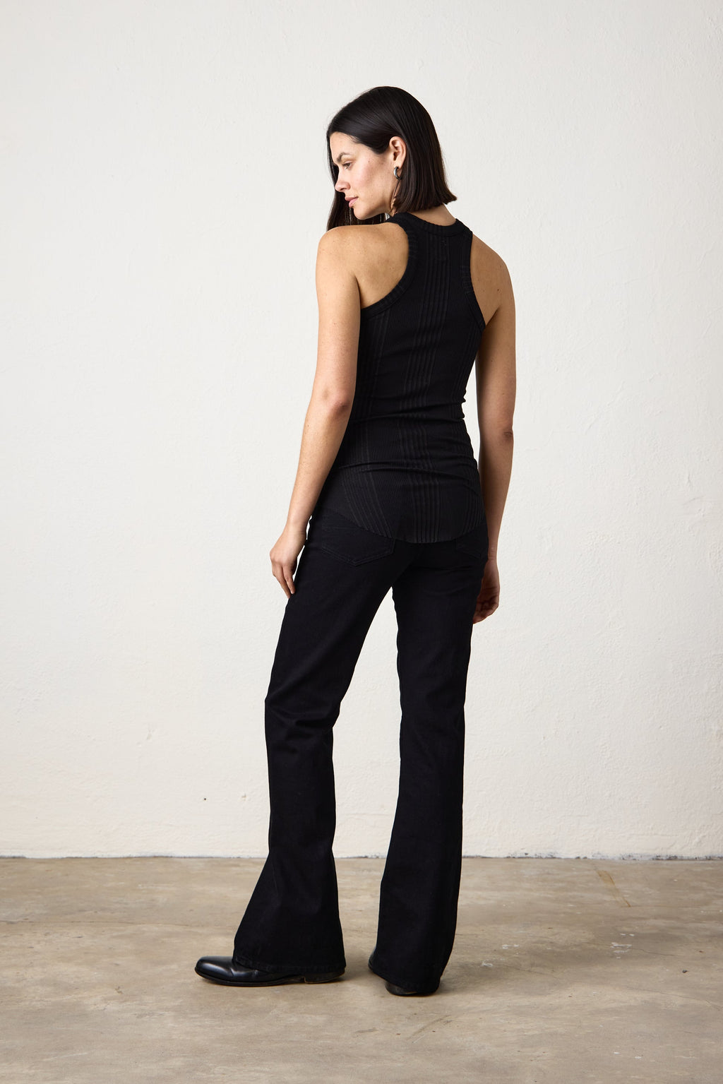 ALEXA FITTED VARIEGATED RIB TANK