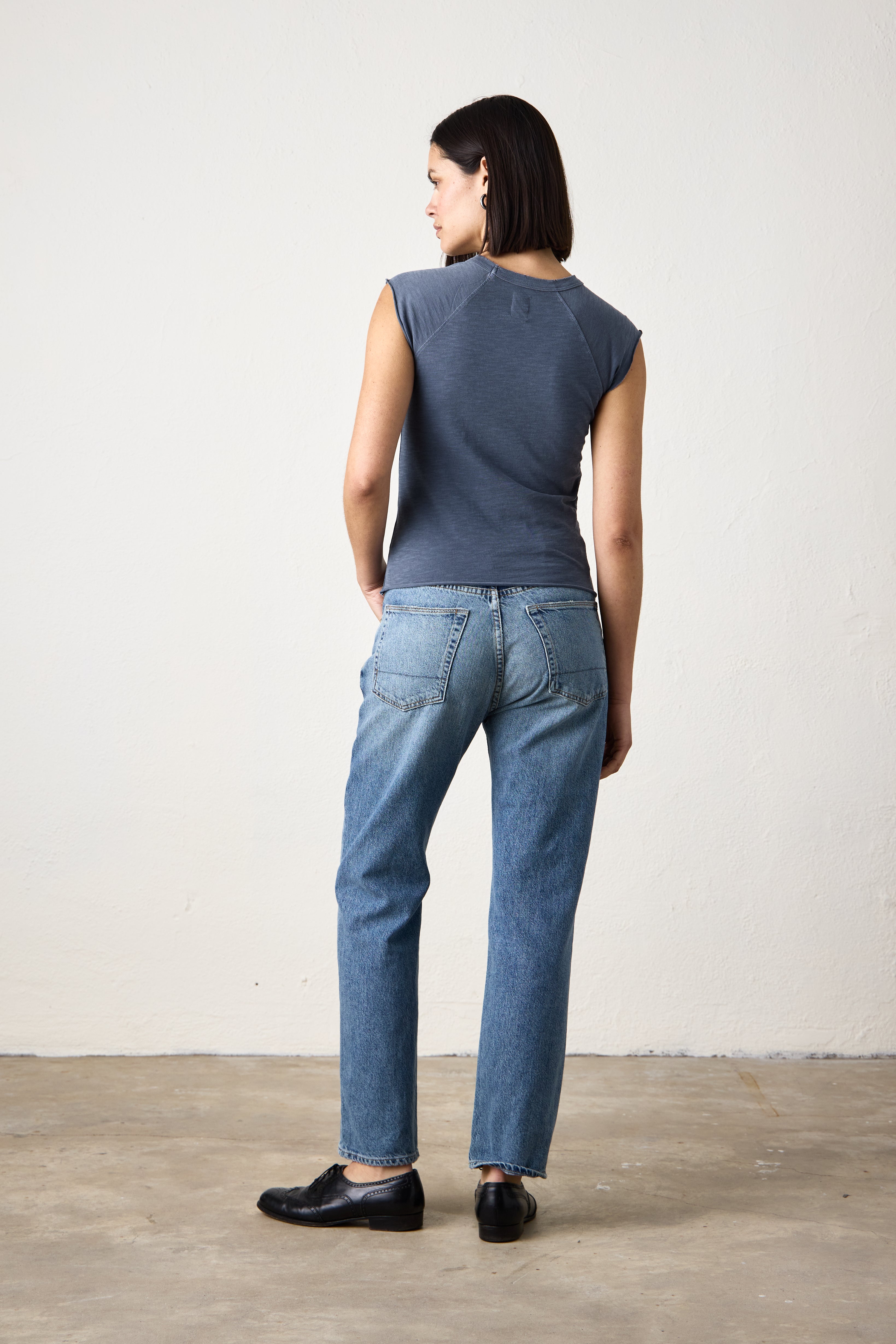 CHLOE FITTED SLUB JERSEY TEE