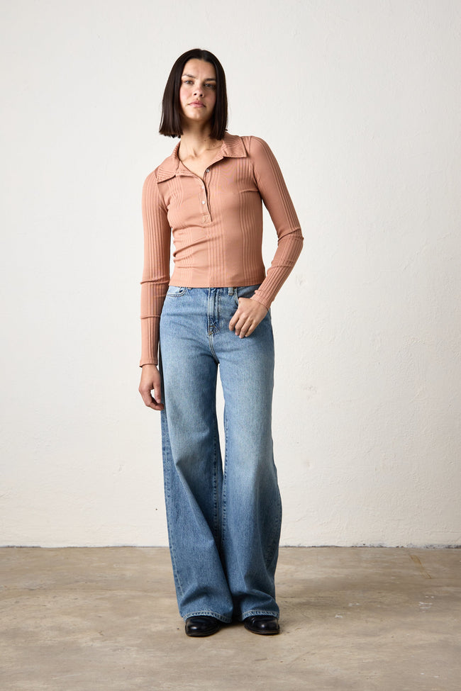 ALI FITTED VARIEGATED RIB POLO Hover Image