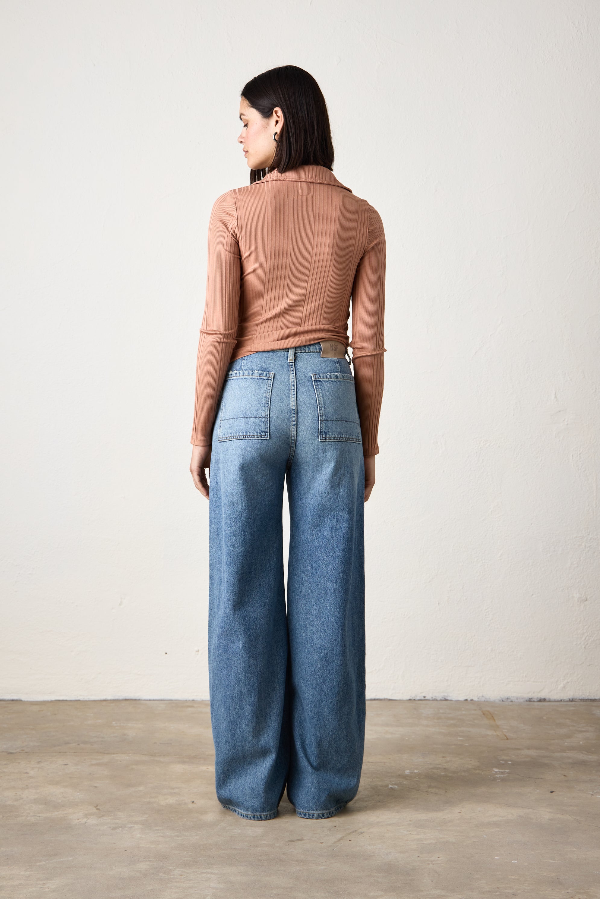 ALI FITTED VARIEGATED RIB POLO