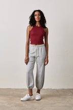 Amaya Fitted Crop Rib Tank