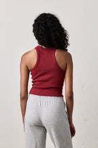 Amaya Fitted Crop Rib Tank