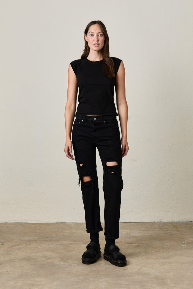 Owen Mid Rise Slim Straight Jean Hover Image