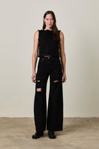 DELTA HIGH WAIST WIDE LEG JEAN