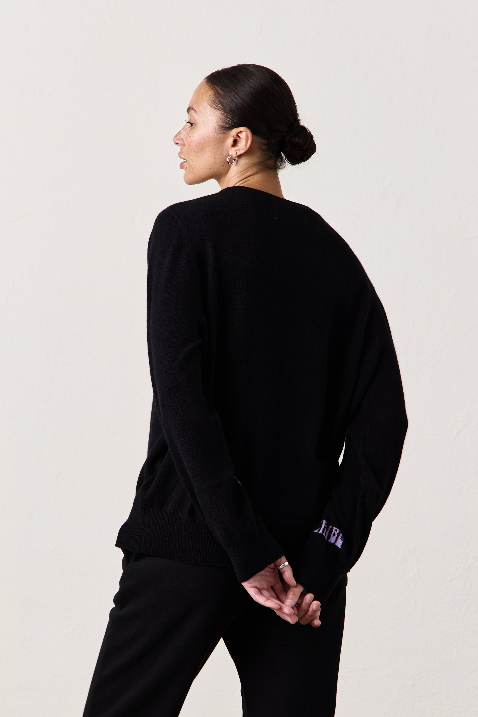 X Jacquie Aiche Sweet Leaf Cashmere Crew