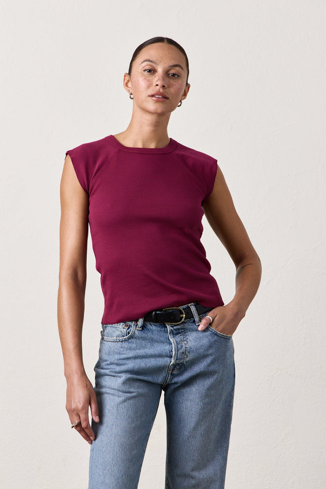CHLOE FITTED RIB TEE Hover Image