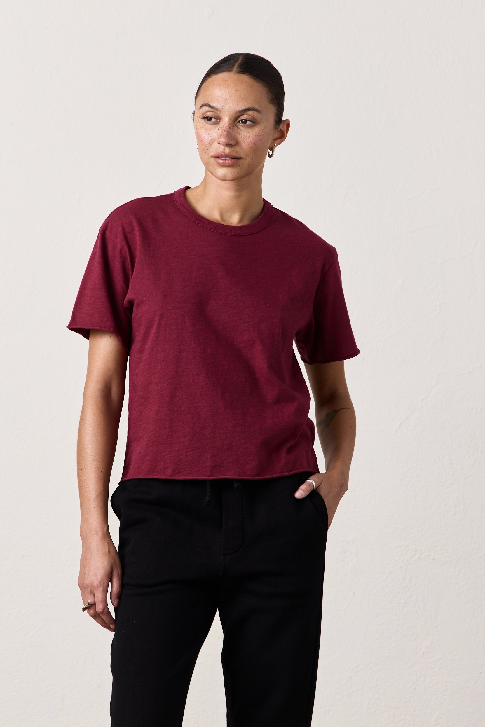 HARPER BOXY SLUB JERSEY TEE