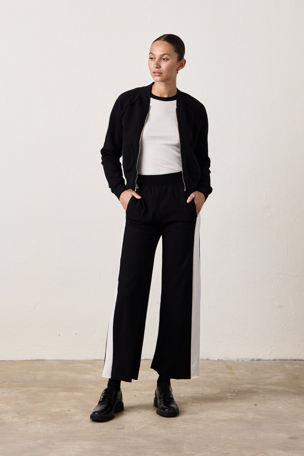 FOX ZIP FRONT COZY FLEECE BOMBER