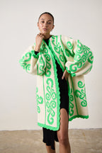 X NM COCOON GREEK KEY GREEN