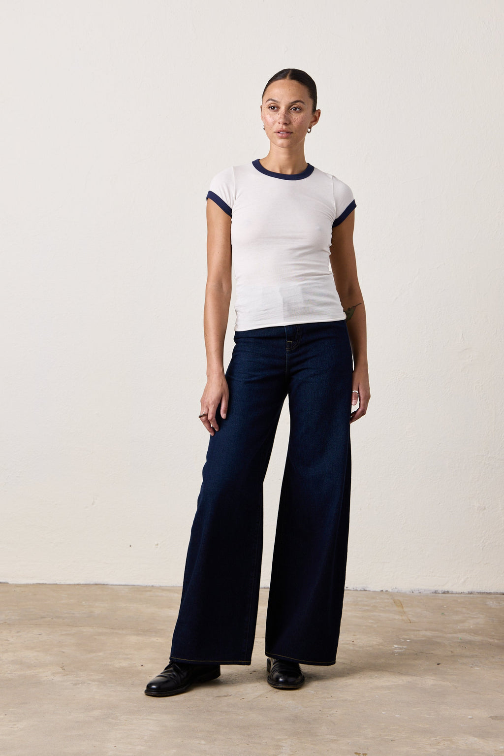 BODHI FINE JERSEY RINGER BABY TEE