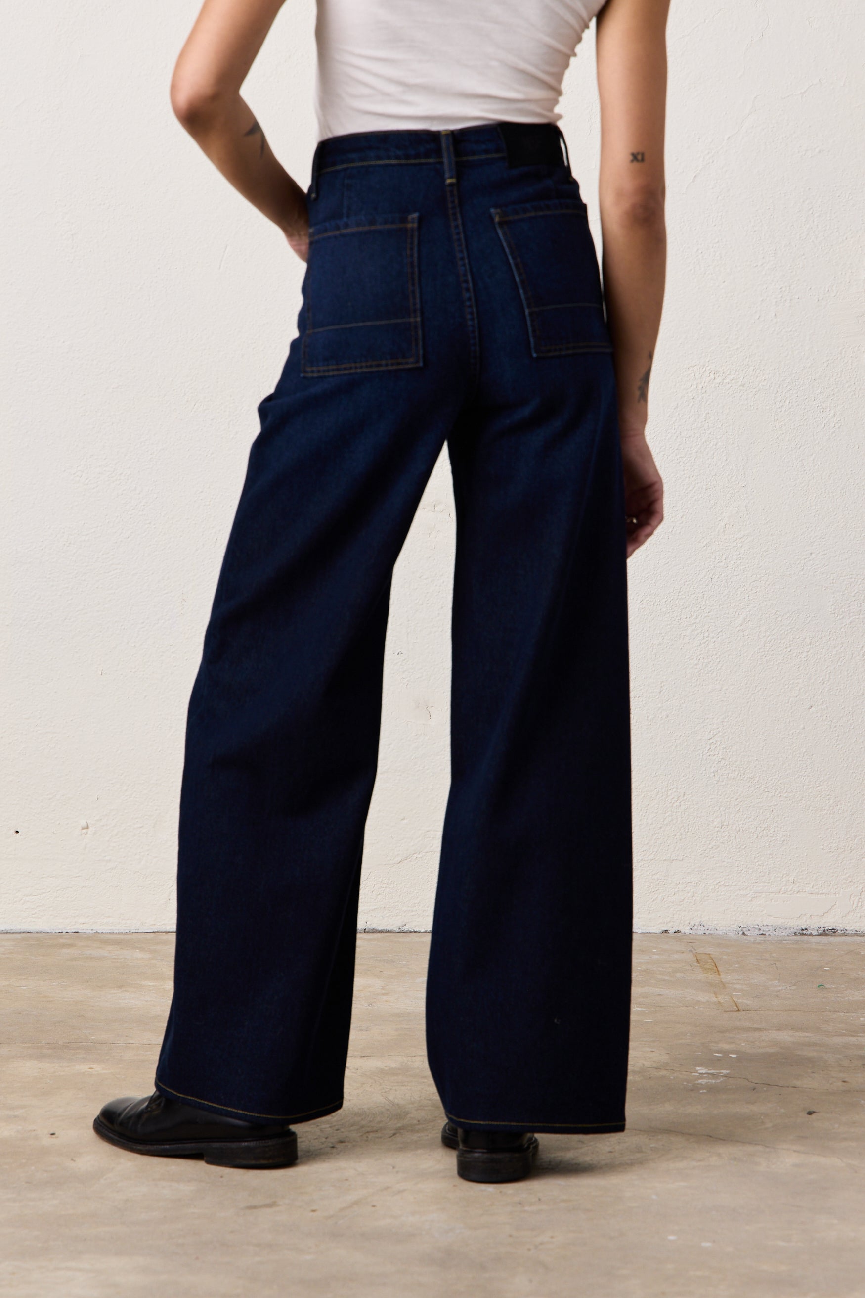 DELTA HIGH WAIST WIDE LEG JEAN