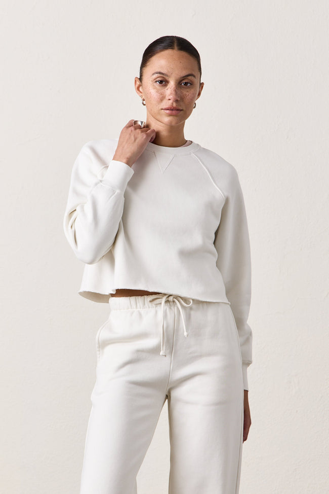 MARCO CROP COZY FLEECE SWEATSHIRT Hover Image