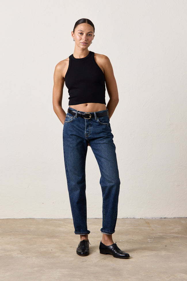 Owen Mid Rise Slim Straight Jean Hover Image