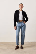 FOX ZIP FRONT COZY FLEECE BOMBER