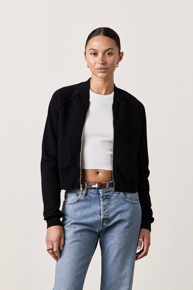 FOX ZIP FRONT COZY FLEECE BOMBER Hover Image