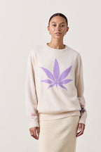 X Jacquie Aiche Sweet Leaf Cashmere Crew