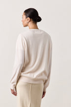 X Jacquie Aiche Sweet Leaf Cashmere Crew