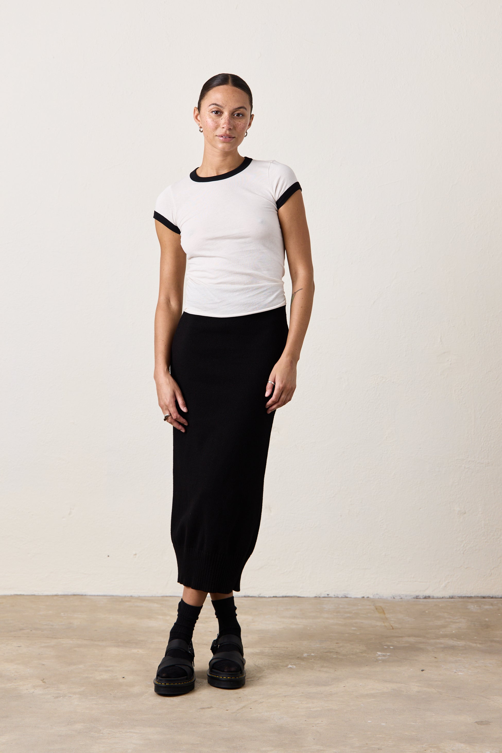 BODHI FINE JERSEY RINGER BABY TEE