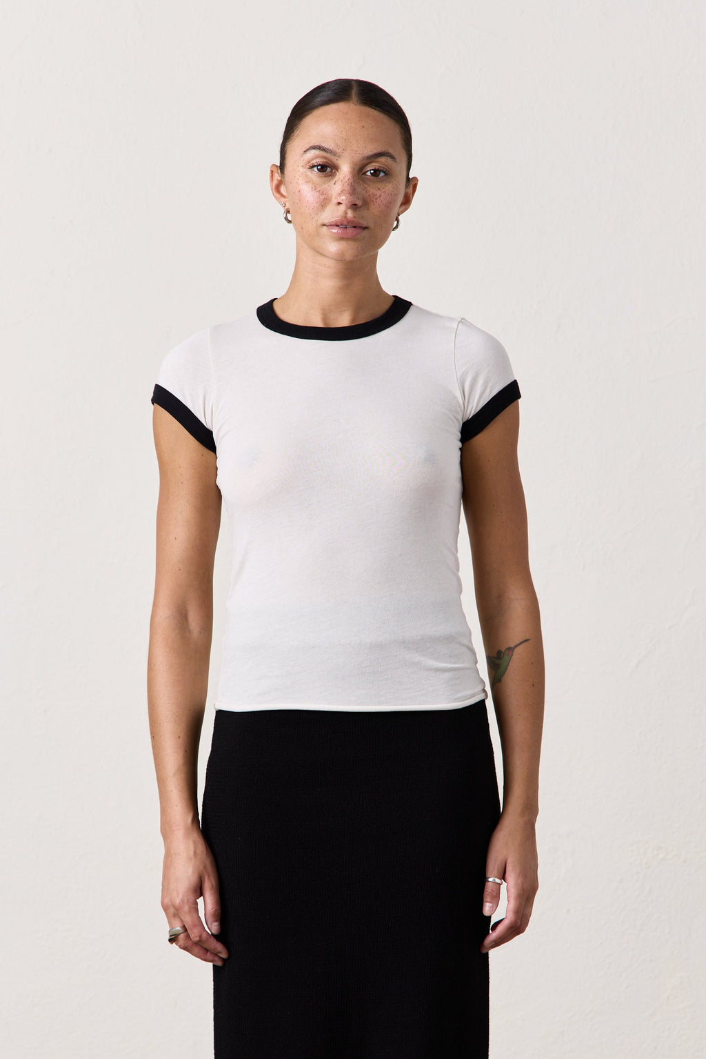 BODHI FINE JERSEY RINGER BABY TEE