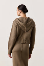 MILLS ZIP FRONT HOODED SWEATER