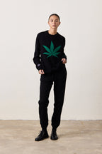 X Jacquie Aiche Sweet Leaf Cashmere Crew