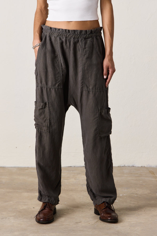 Shailey Paperbag Waist Lyocell Linen Pant Main Image