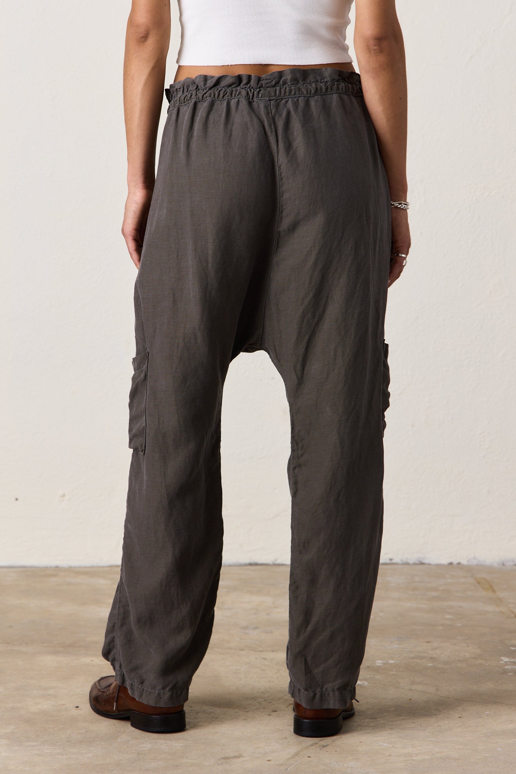 Shailey Paperbag Waist Lyocell Linen Pant