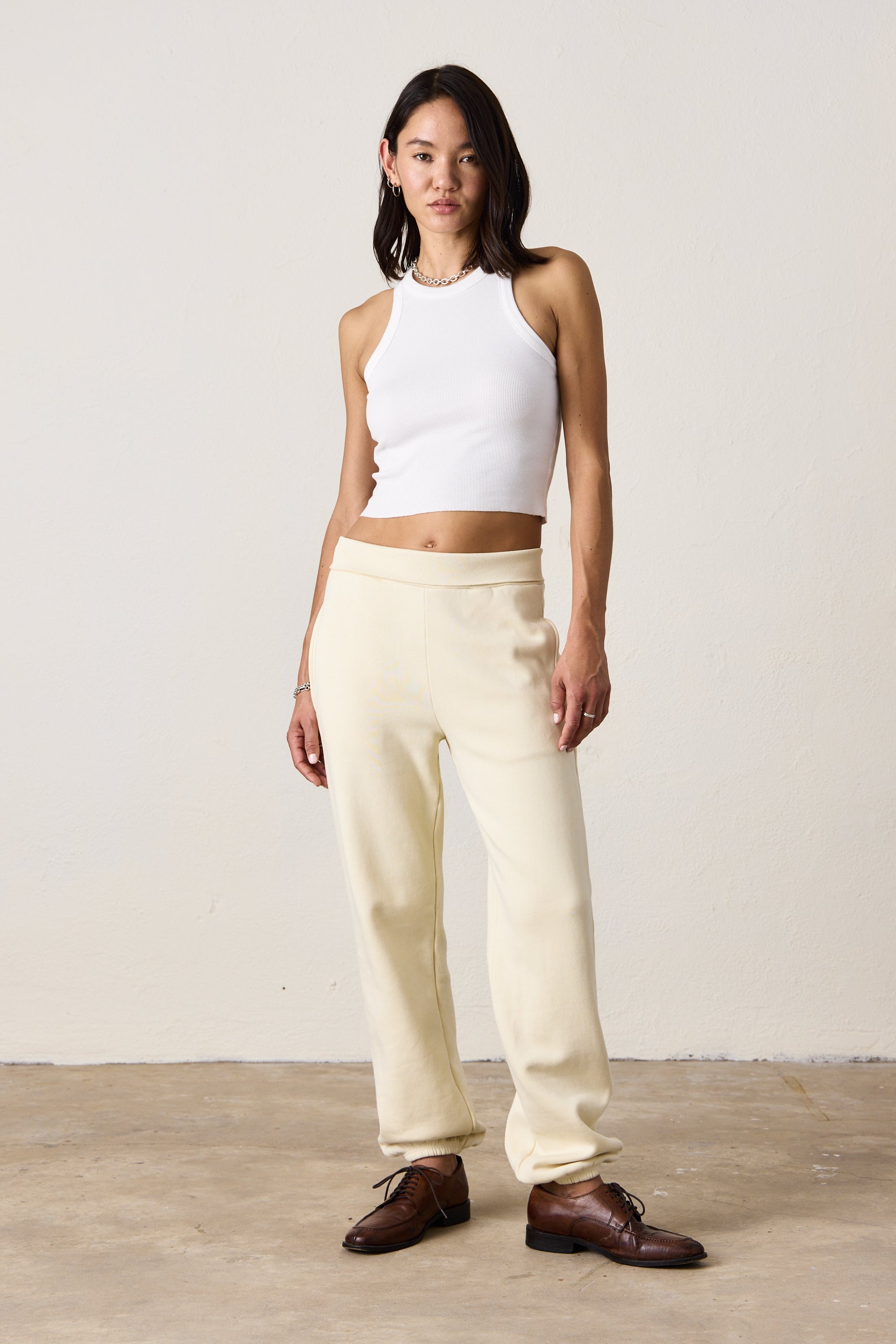 BLAKES RIB WAISTED COZY FLEECE SWEATPANT