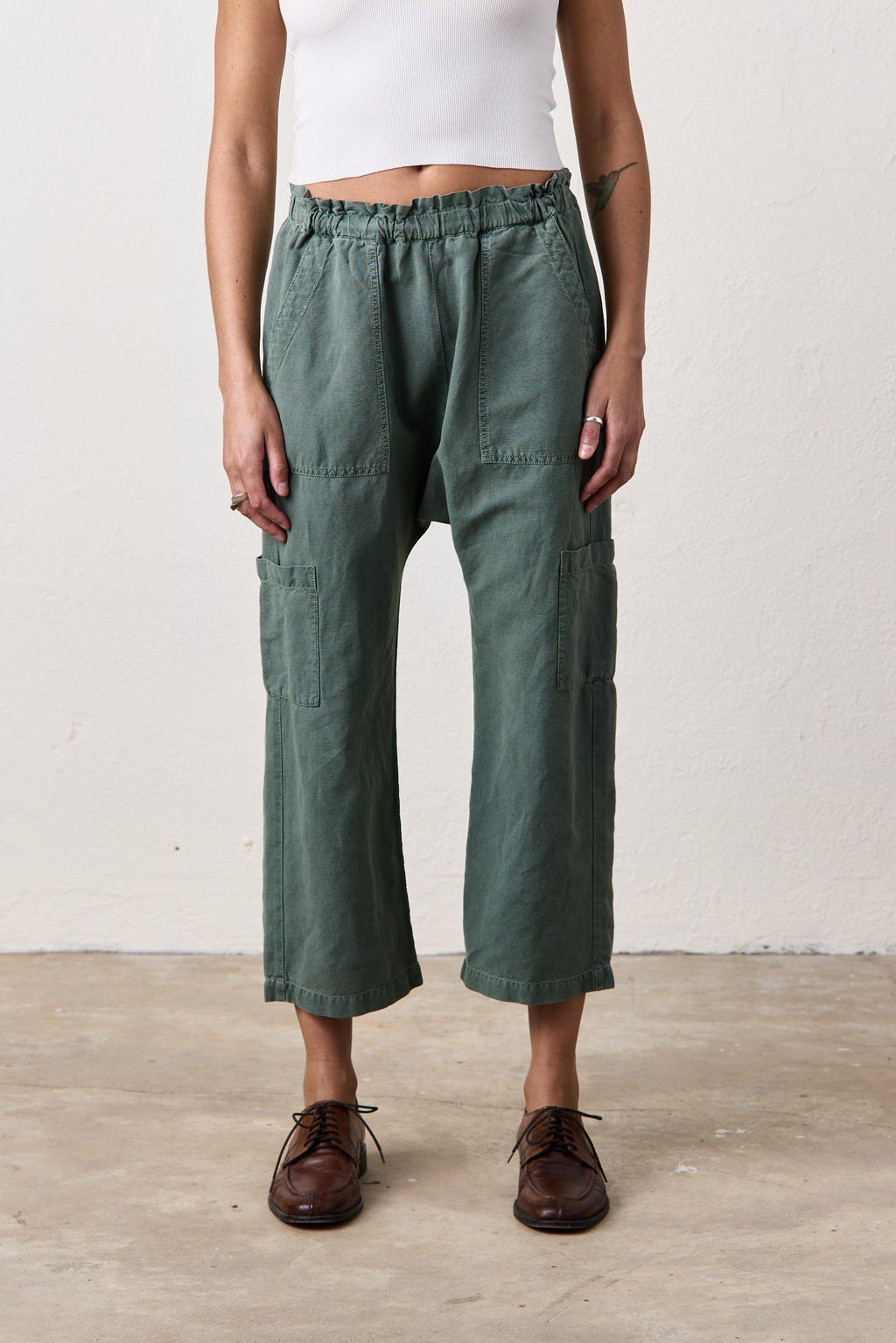 Shailey Paperbag Waist Linen Cotton Pant