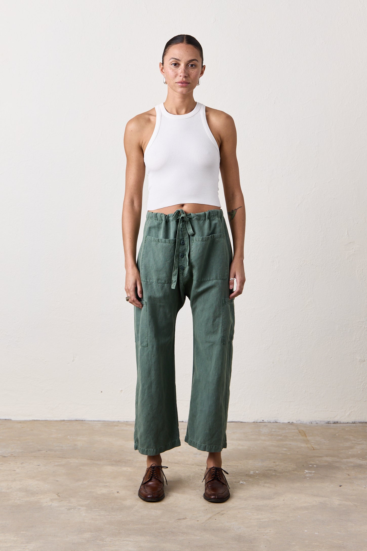 CARLSON LINEN COTTON TIE PANT