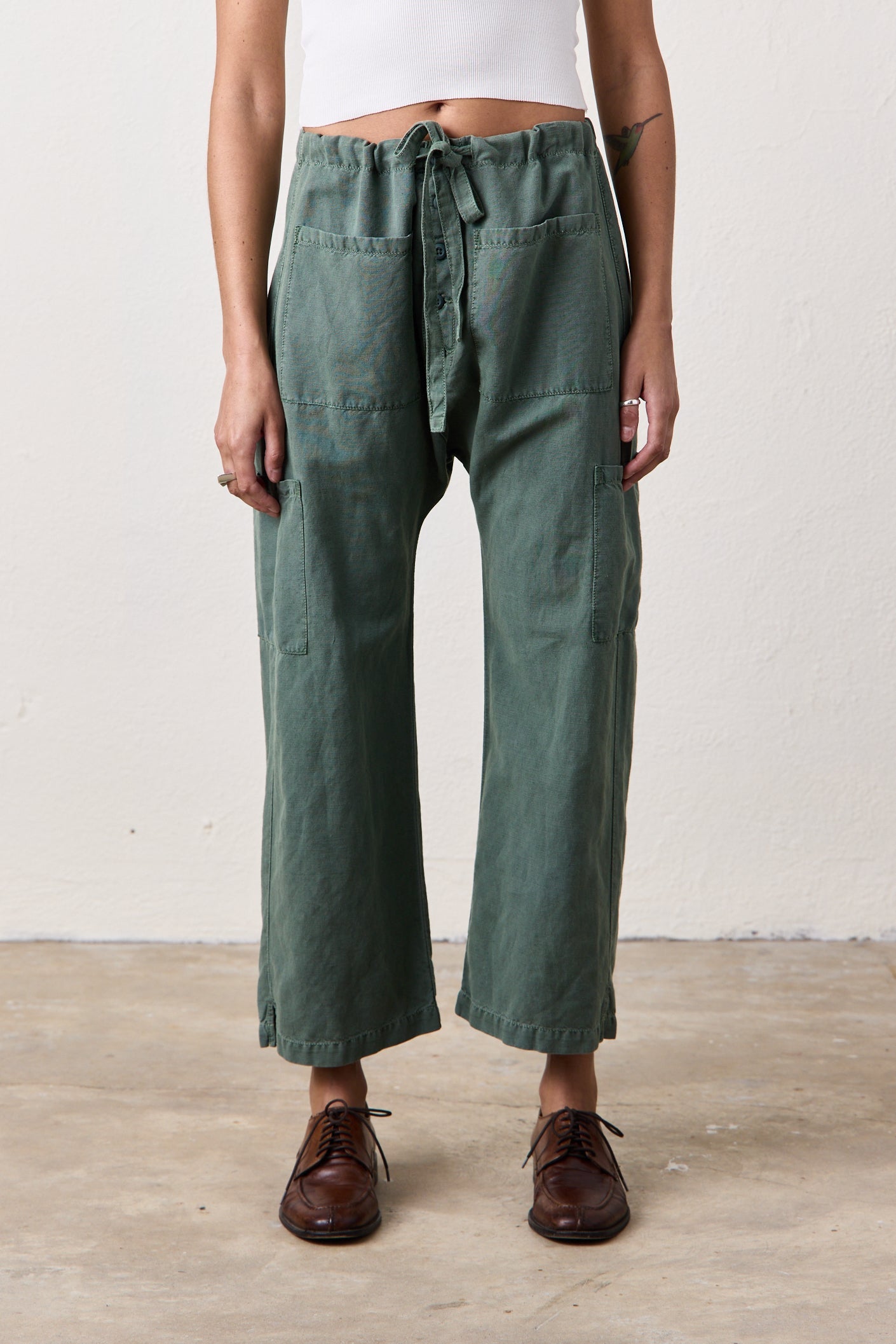 CARLSON LINEN COTTON TIE PANT