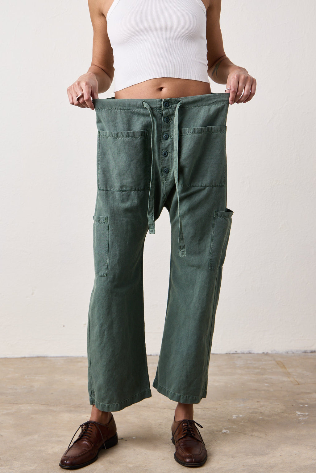 CARLSON LINEN COTTON TIE PANT
