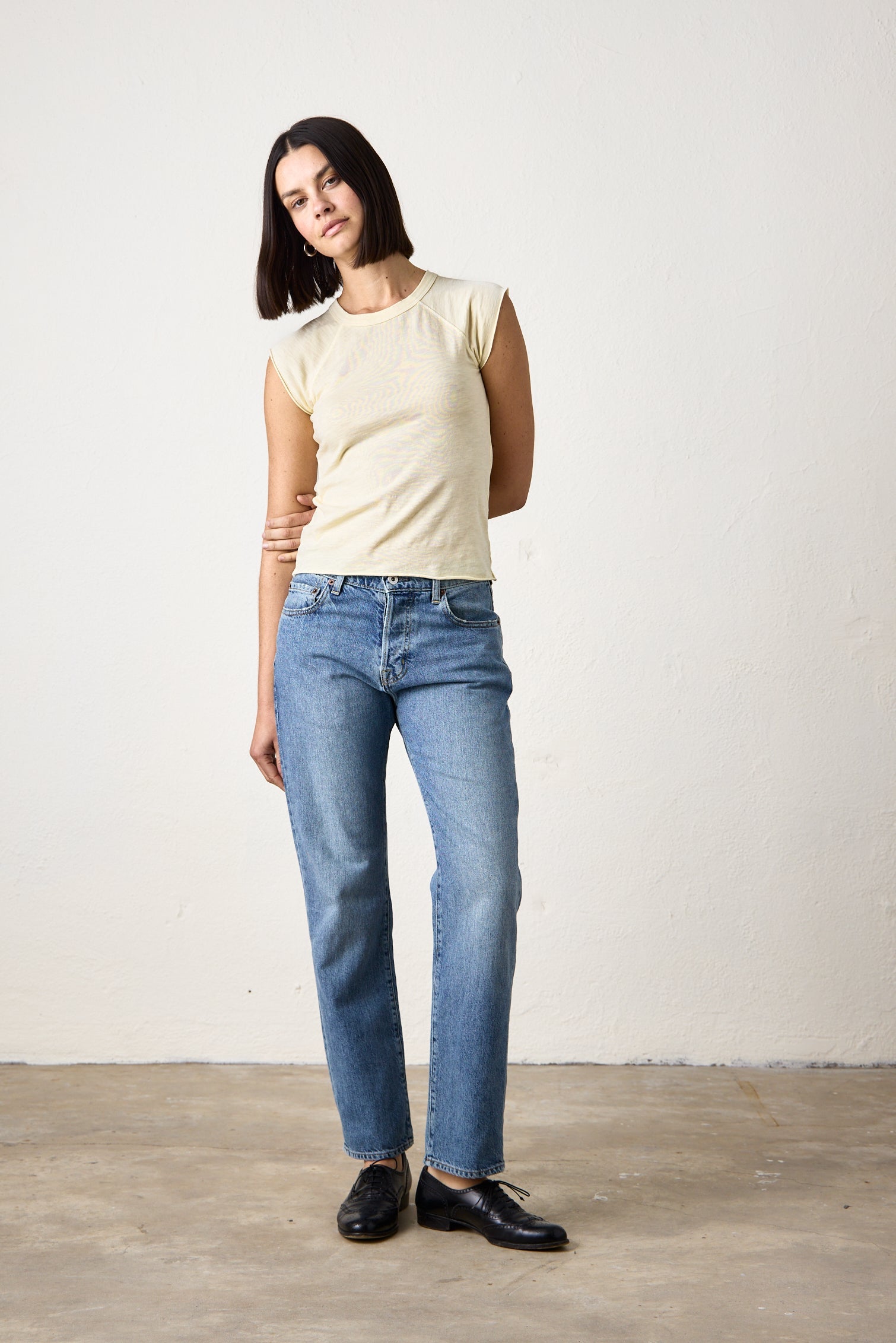 CHLOE FITTED SLUB JERSEY TEE