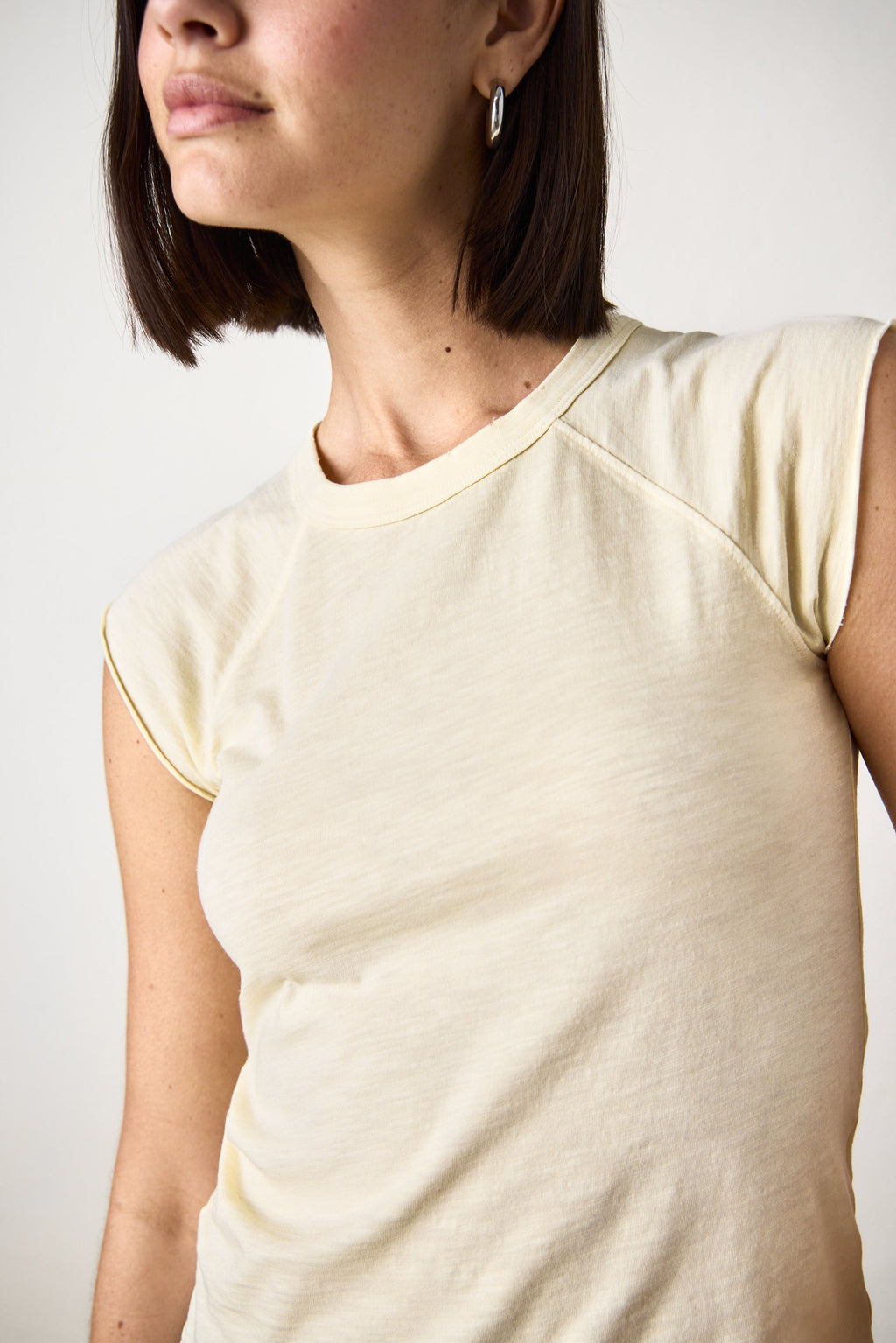 CHLOE FITTED SLUB JERSEY TEE