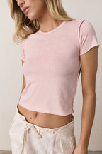 Tara Lux Jersey Mini Crew Tee